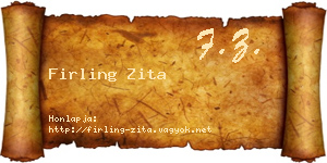 Firling Zita névjegykártya